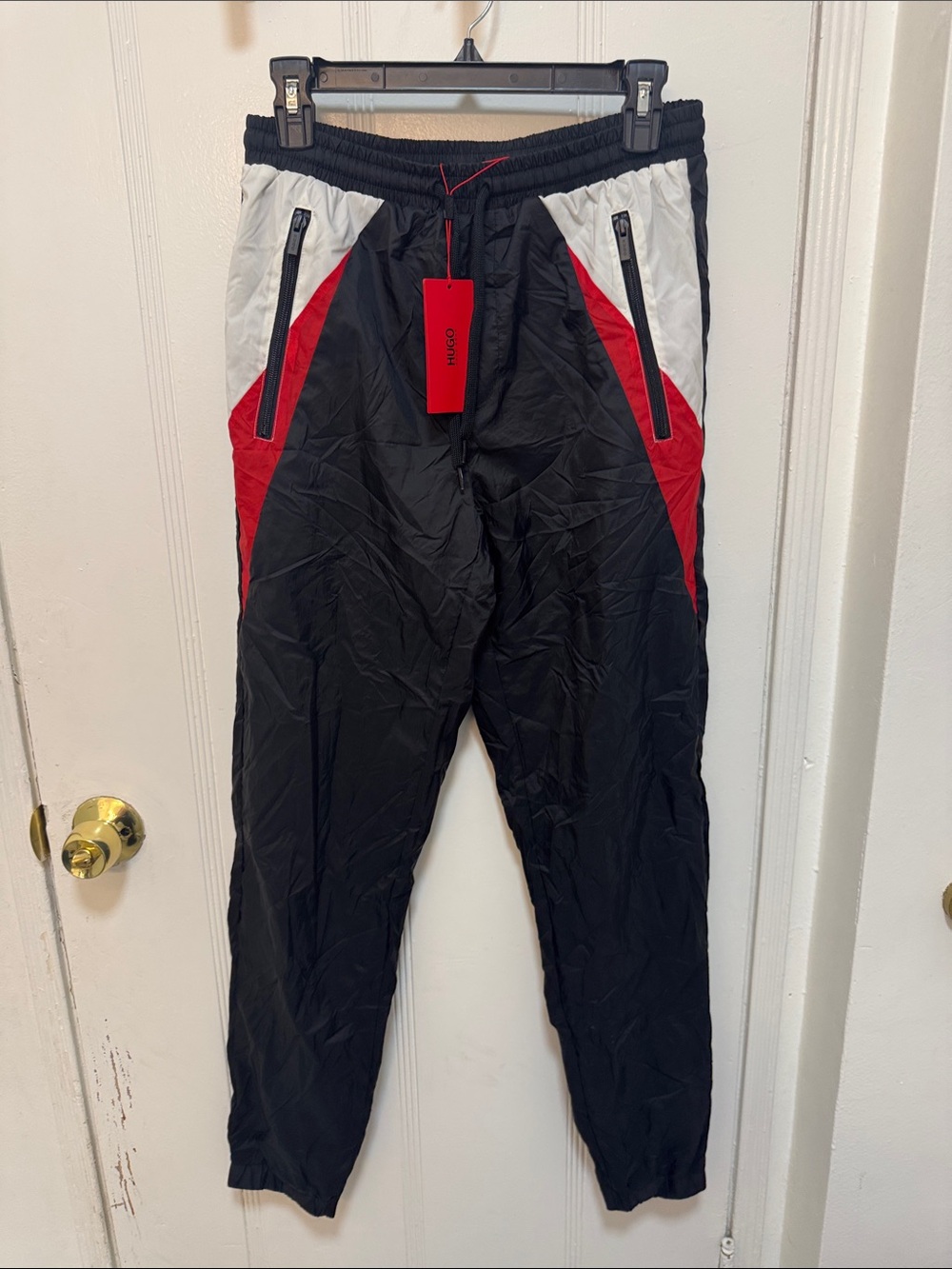 Hugo Boss Black Red and White Track Joggers